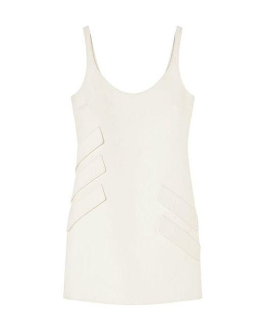 Versace White Sleeveless Mini Dress