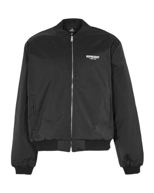 Represent Black Varsity Jacket for men