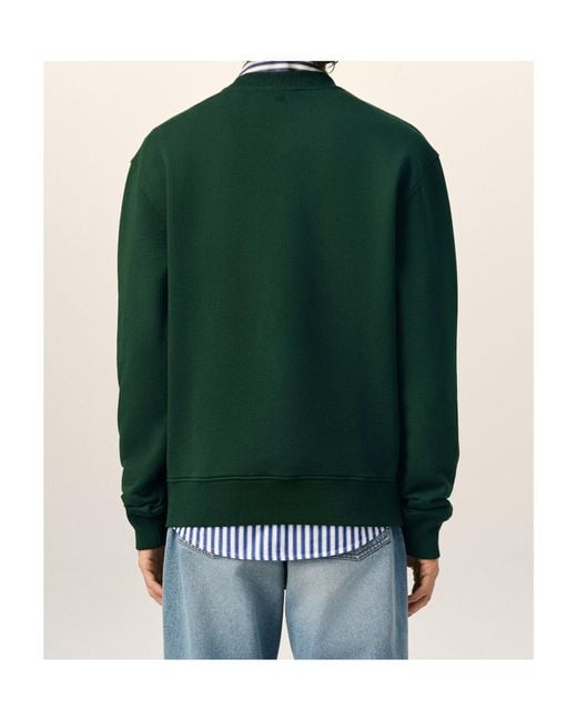 AMI Green Long-Sleeve Sweatshirt for men
