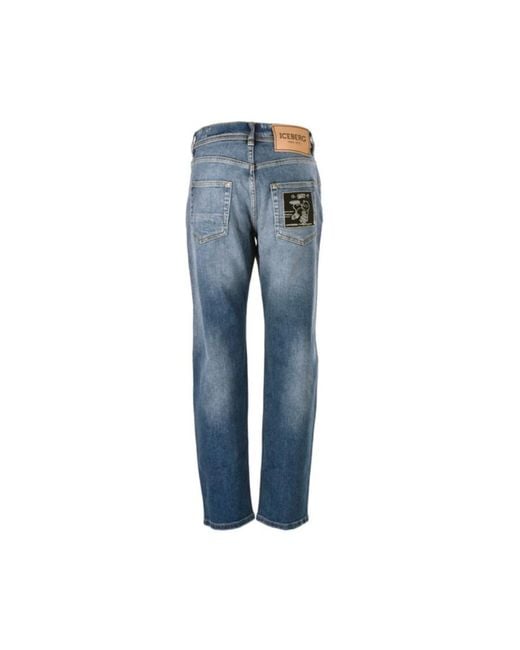Iceberg Blue Tear Detail Jeans