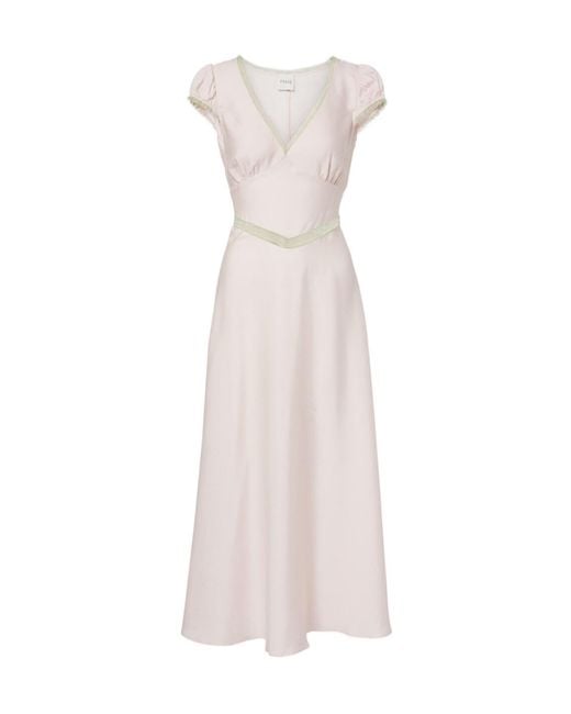 Posse Multicolor Perla Lace-Trimmed Midi Dress