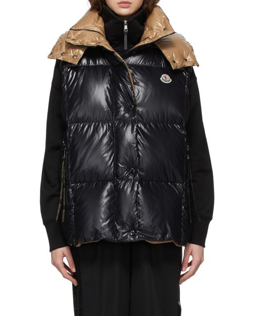 Moncler Black Luzule Hooded Down Vest