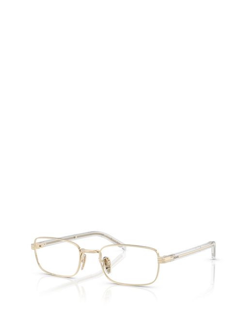 Prada White Eyewear Rectangular Frame Glasses