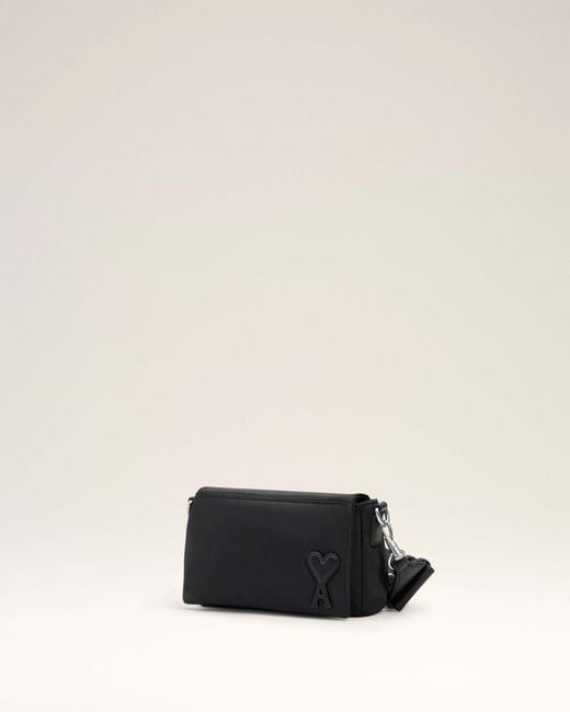 AMI Black Logo Patch Box Marcel Shoulder Bag for men