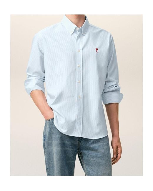 AMI White Long-Sleeved Shirt for men