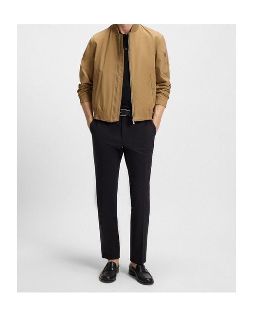 Boss Brown Boss Water-Repellent Finish Stretch Twill Jacket for men