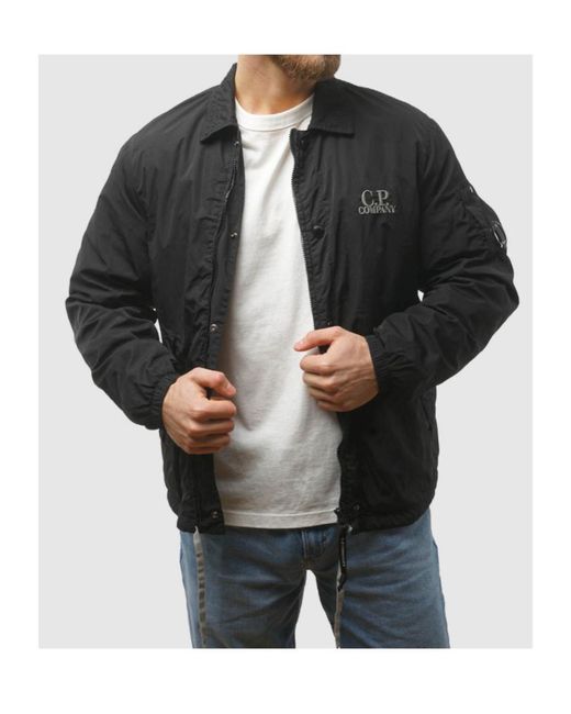 C P Company Black Chrome R Lens Overshirt for men