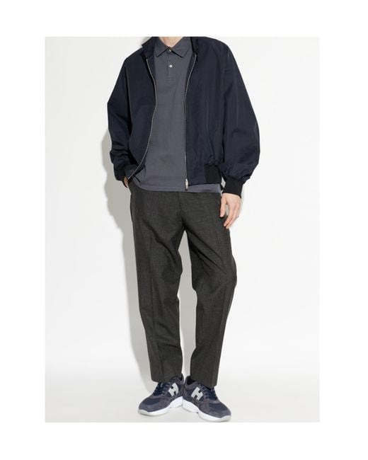 Officine Generale Black Hoche Trousers for men