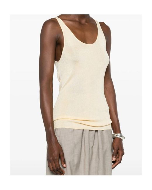 Frankie Shop Natural Crew-Neck Vest