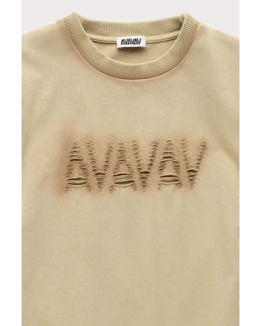 AVAVAV Natural Logo Cut-Out T-Shirt