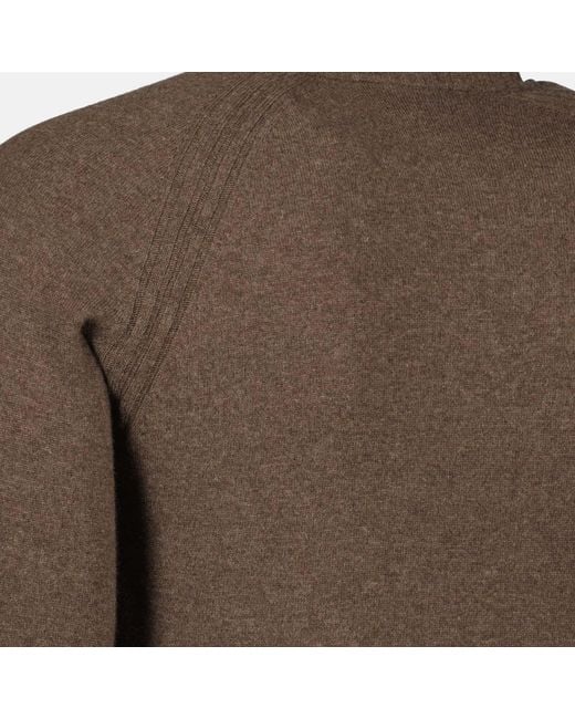 K-Way Brown Sebas Crew Neck Knitted Sweater for men