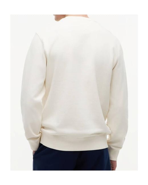 Tommy Hilfiger White Rwb Main Flag Terry Crew Sweatshirt for men