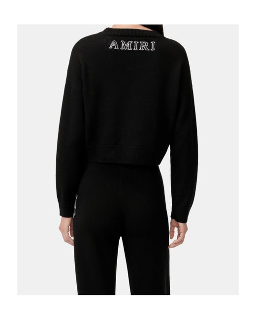 Amiri Black Logo Knitted Jumper