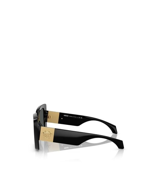 Versace Black Medusa-Plaque Oversized-Frame Sunglasses
