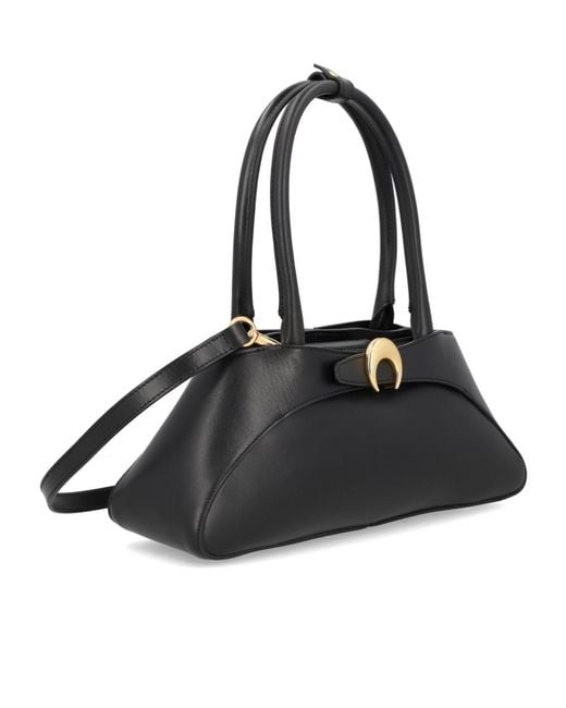MARINE SERRE Black Aurora Top Handle Bag