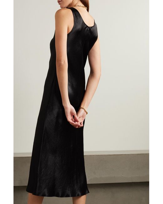 Max Mara Black Leisure Talete Pleated Mid-Length Dress