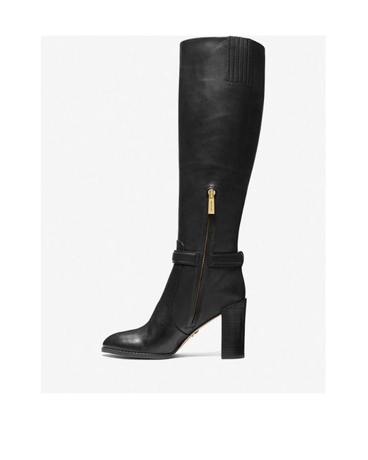 Michael Kors Black Hamilton 100Mm Leather Boots