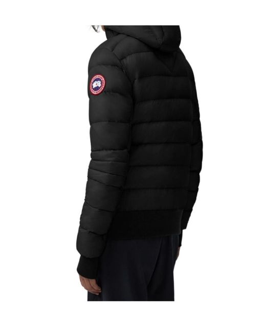 Canada Goose Black Crofton Hooded Padded Jacket for men