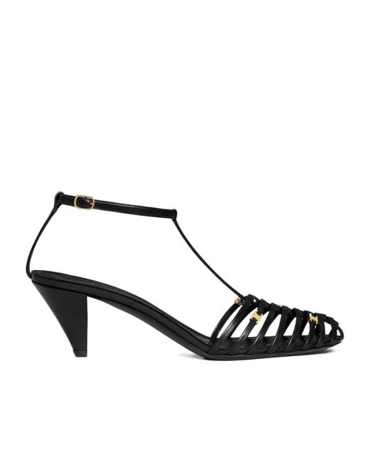 Céline Black Cage Heeled Sandal