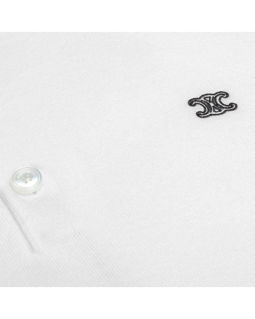 Céline White Polo Sweater