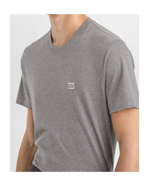 Dolce & Gabbana Gray Logo Tag Crewneck T-Shirt for men