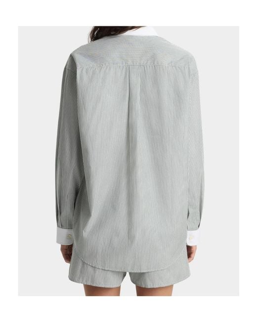 Sporty & Rich Gray Src Oversized Shirt for men