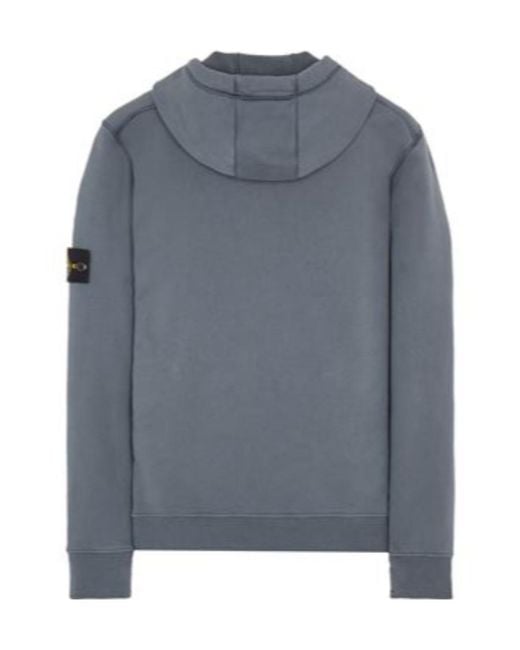 Stone Island Gray Compass-Patch Cotton Hoodie for men