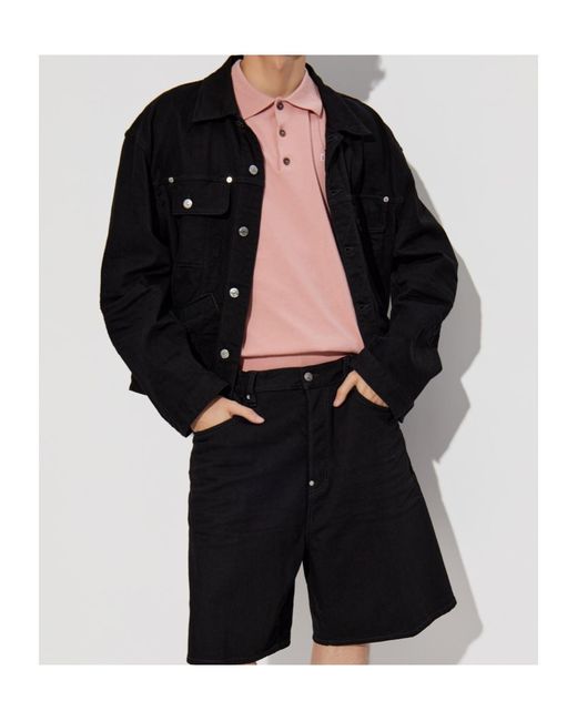 DSquared² Black Icon Logo Embossed Denim Jacket for men