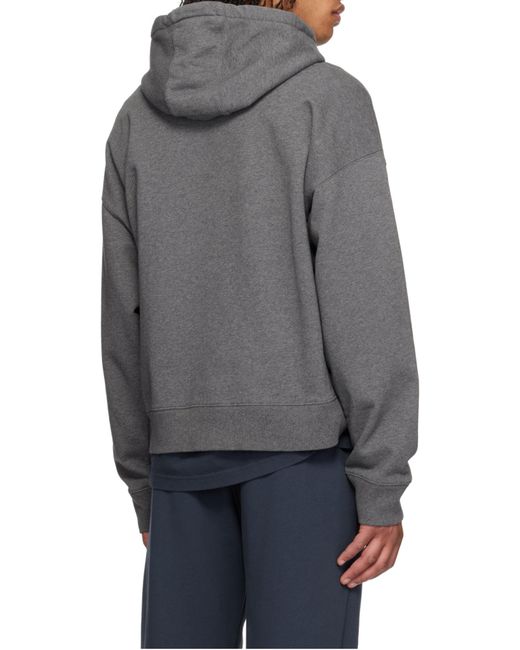 Maison Kitsuné Gray Bold Fox Head Patch Oversize Hoodie for men