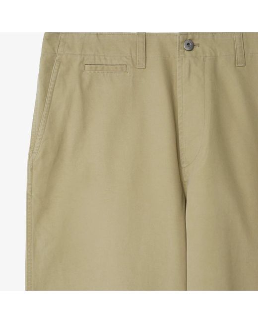 Burberry Green Straight-Leg Mid-Rise Chinos for men