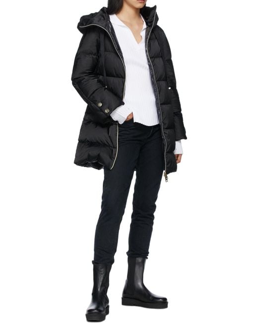 Herno Black Zip-Up Drawstring Hooded Jacket