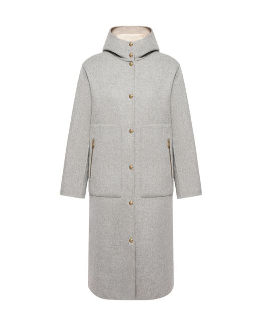 Moncler Gray Anthrene 3-In-1 Wool Cashmere Blend Hooded Down Jacket