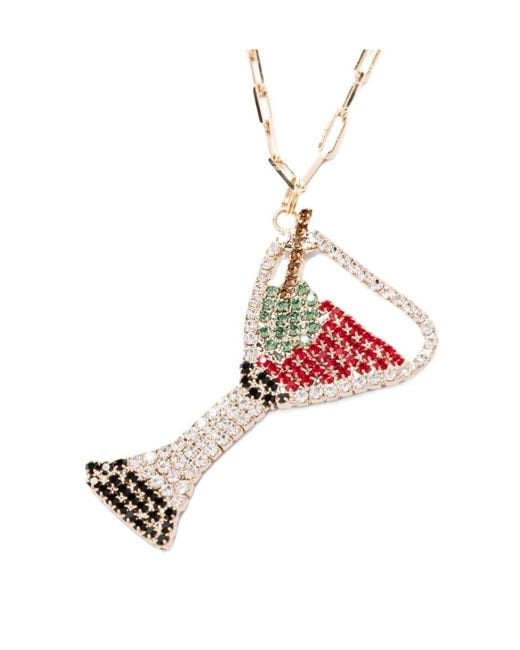 Rosantica White Cocktail-Charm Necklace