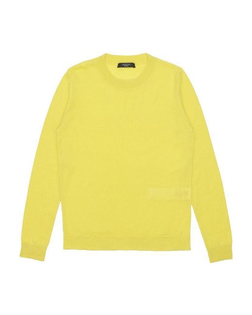 Weekend by Maxmara Yellow Round-Neck Long-Sleeved Sweater