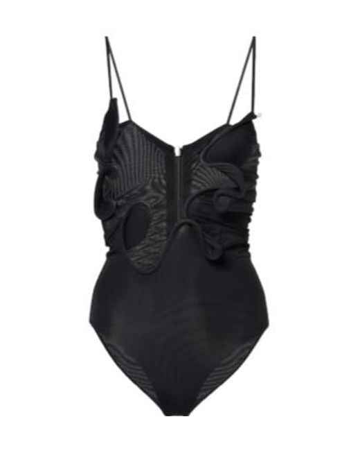 Christopher Esber Black Suspender Bodysuit