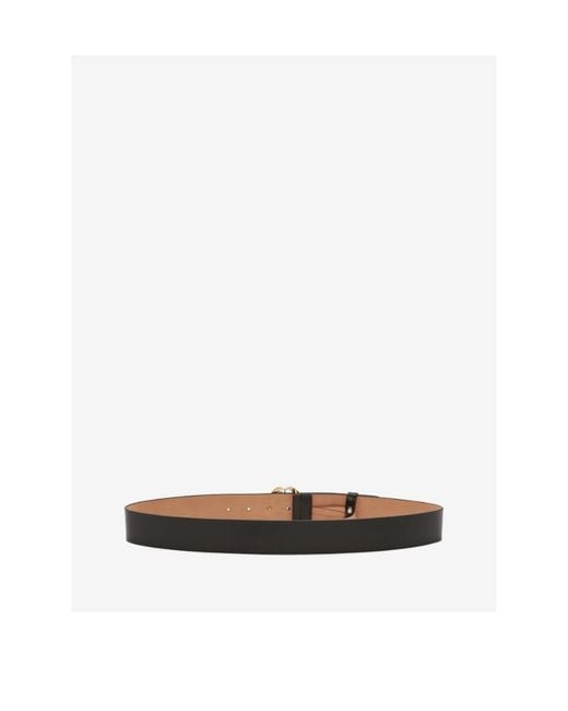 McQueen White Logo Plaque Buckle Belt