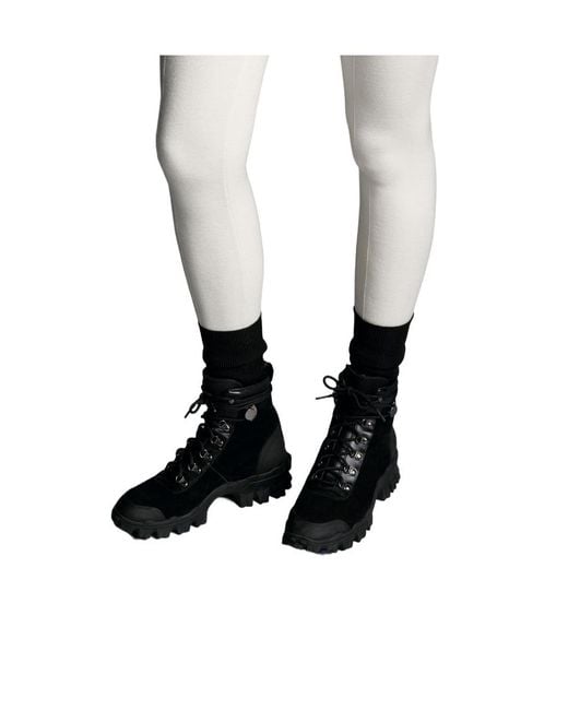 Moncler Black Ridged-Sole Military Boots