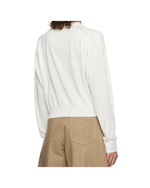 Jacquemus White Long-Sleeved Knitwear