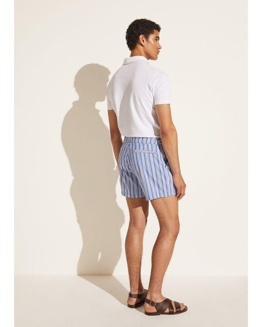 Loro Piana Blue Striped Swimming Trunks for men