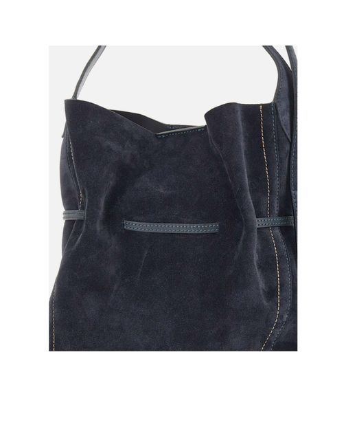 Gianni Chiarini Blue Sienna Bucket Shoulder Bag
