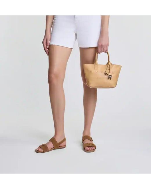 Hogan Brown H685 Logo Strap Flat Sandals