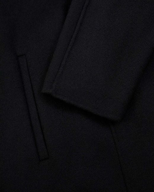 Max Mara Black Long Sleeved Coat With Round Neck