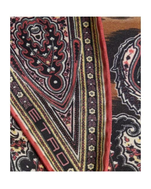 Etro Brown Leopard Printed Scarf