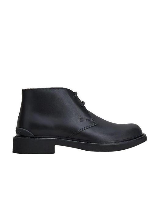 Tod's Blue Lace-Up Ankle Boots for men