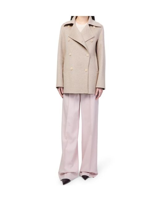Max Mara Natural Double-Breasted Coat