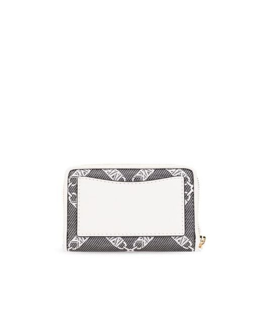 MICHAEL Michael Kors Gray Monogram Pattern Zipped Wallet