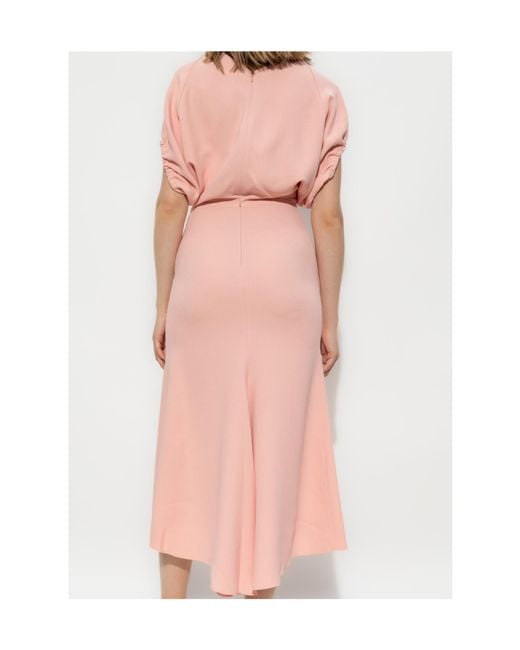 Victoria Beckham Pink Midi Dresses