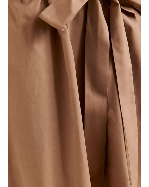 Essentiel Antwerp Brown Strapless Ruffled Maxi Dress