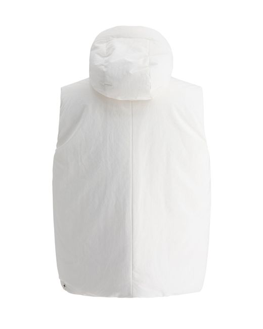 Jil Sander White Zip-Up Gilet for men