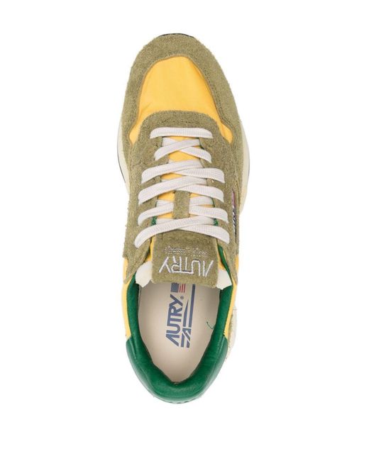 Autry Yellow Reelwind Low-Top Sneakers